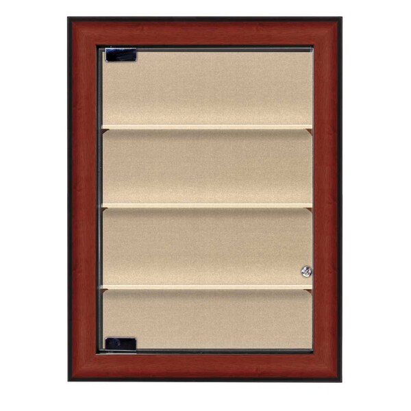 Indoor Enclosed Combo Board, 48"x36", Black Frame/Black Porc & Black